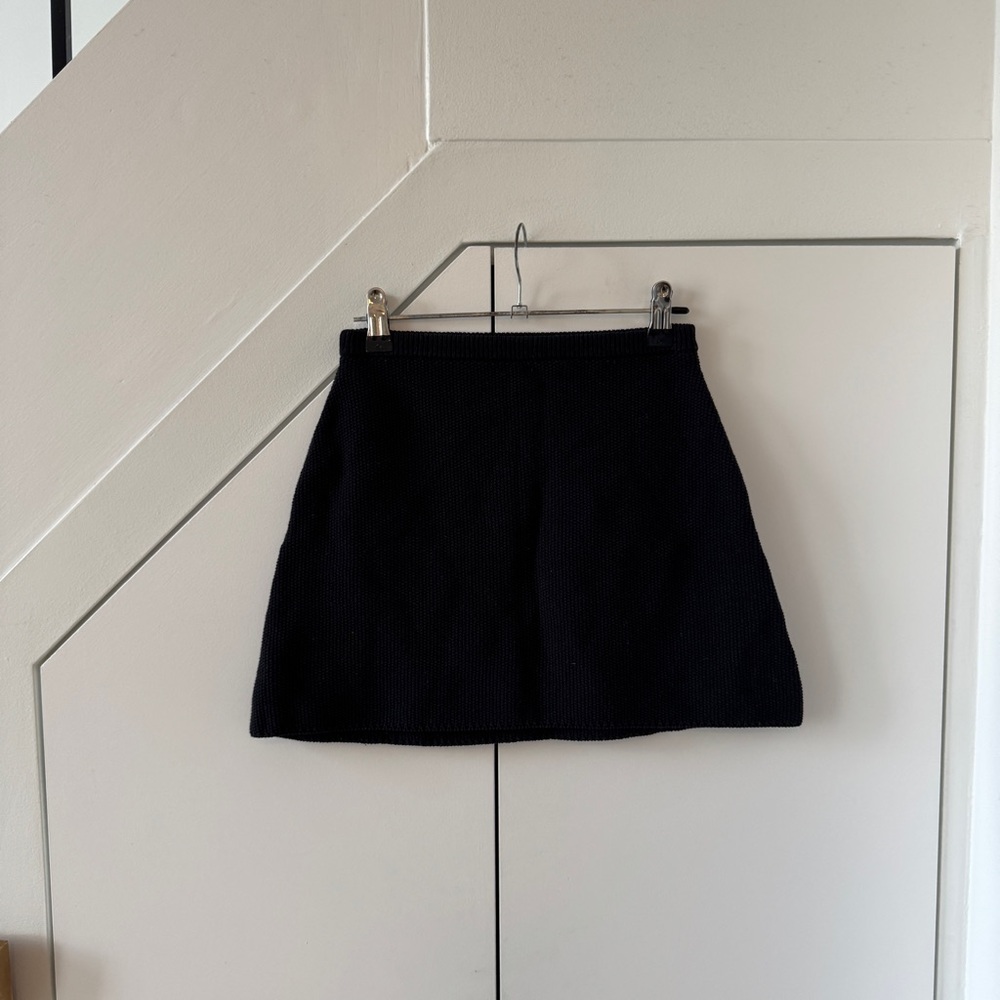 TUNCHY | Black Heidi Knitted Mini Skirt